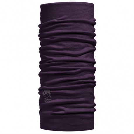 Multifunkčna šatka z merino vlny Wool Buff® PLUM PLUM