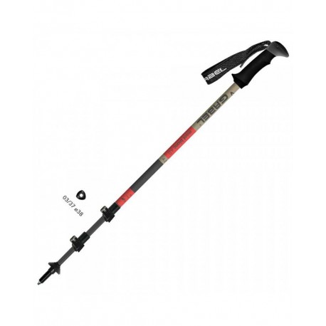 GABEL MONT BLANC FL 4.0 Turistické skladacie palice (Farba: červená)