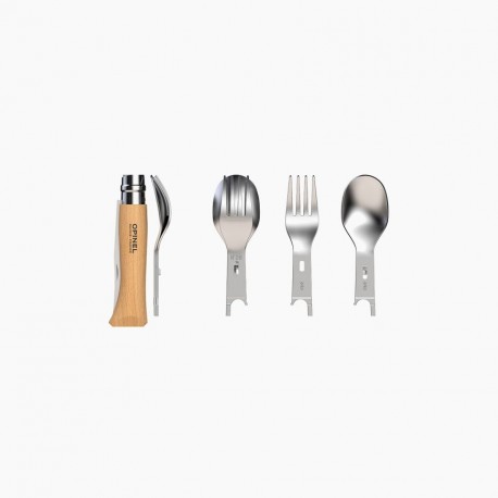 KOMPLET PICNIC + OPINEL Nerezová Sada Príbora na cesty (N°08)
